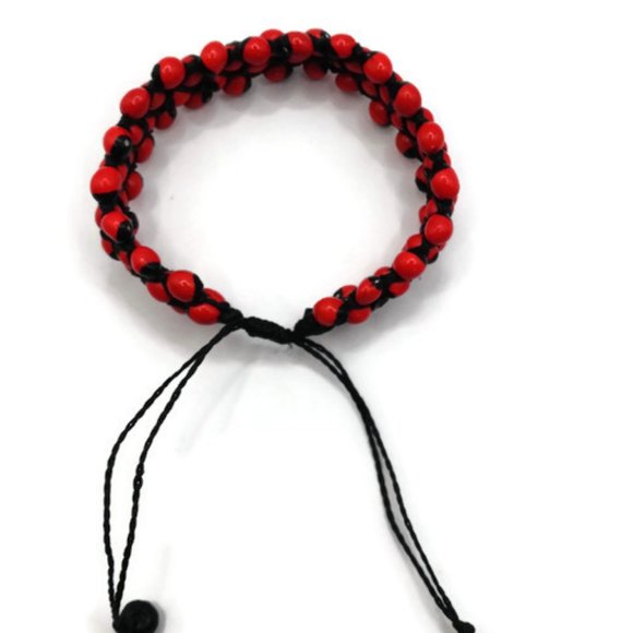Handmade Huayruro seed thread bracelet Spiritual amulet - Picture 1 of 6